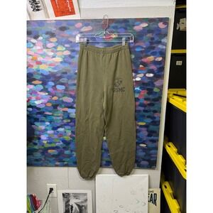 Olive Green Men's Sweatpants - Military Logo Joggers